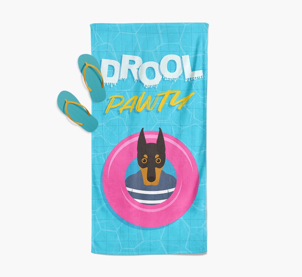 'Drool Pawty' - Personalised {breedFullName} Towel