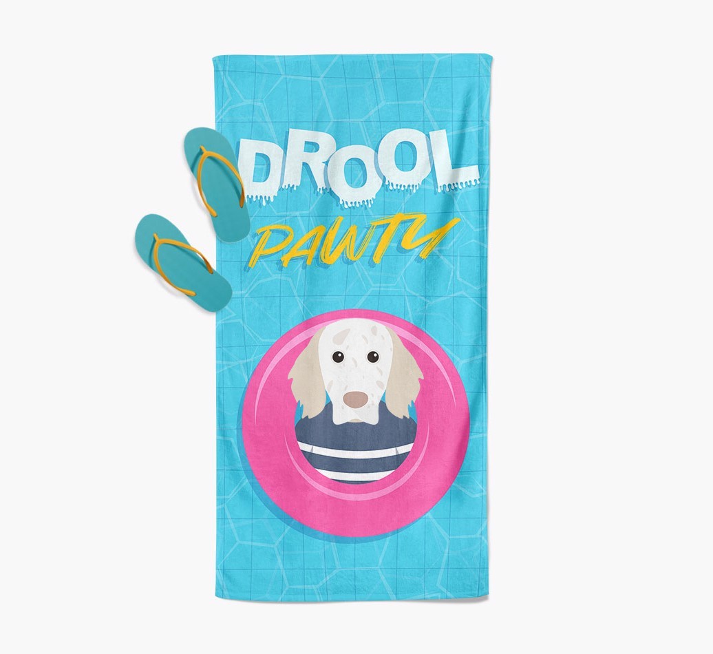 'Drool Pawty' - Personalised {breedFullName} Towel