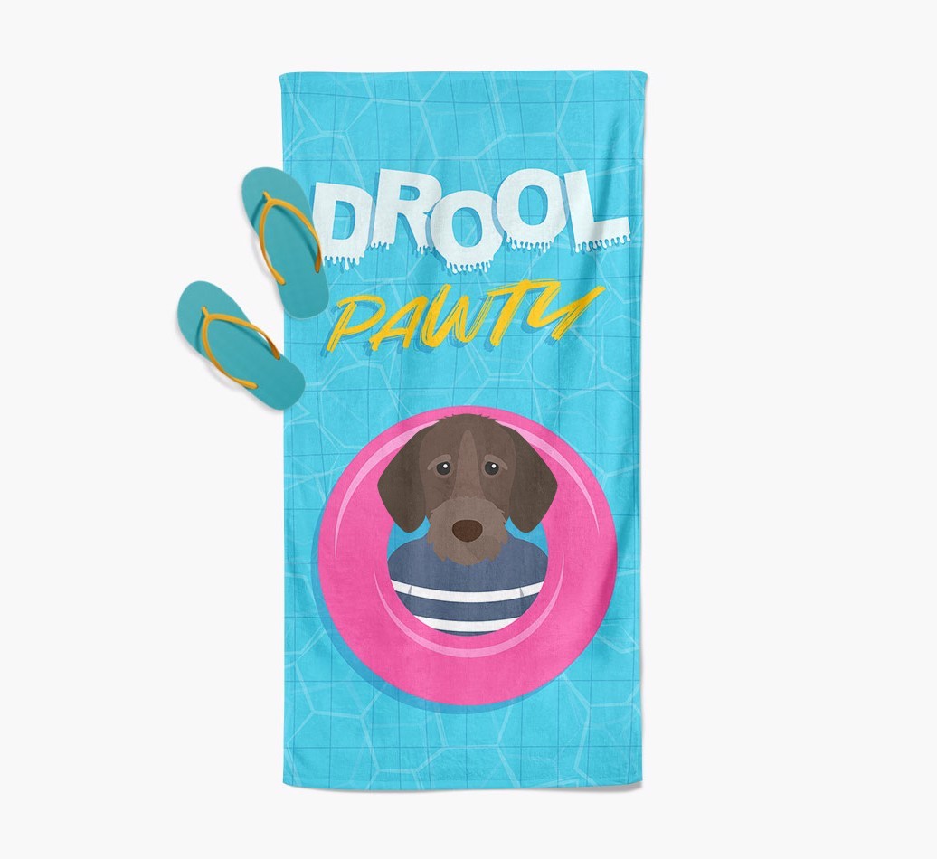 'Drool Pawty' - Personalised {breedFullName} Towel