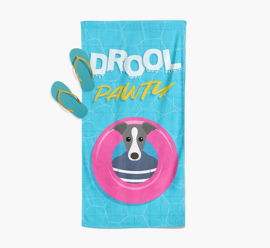 'Drool Pawty' - Personalised {breedFullName} Towel