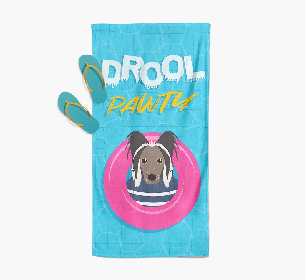 'Drool Pawty' - Personalised {breedFullName} Towel