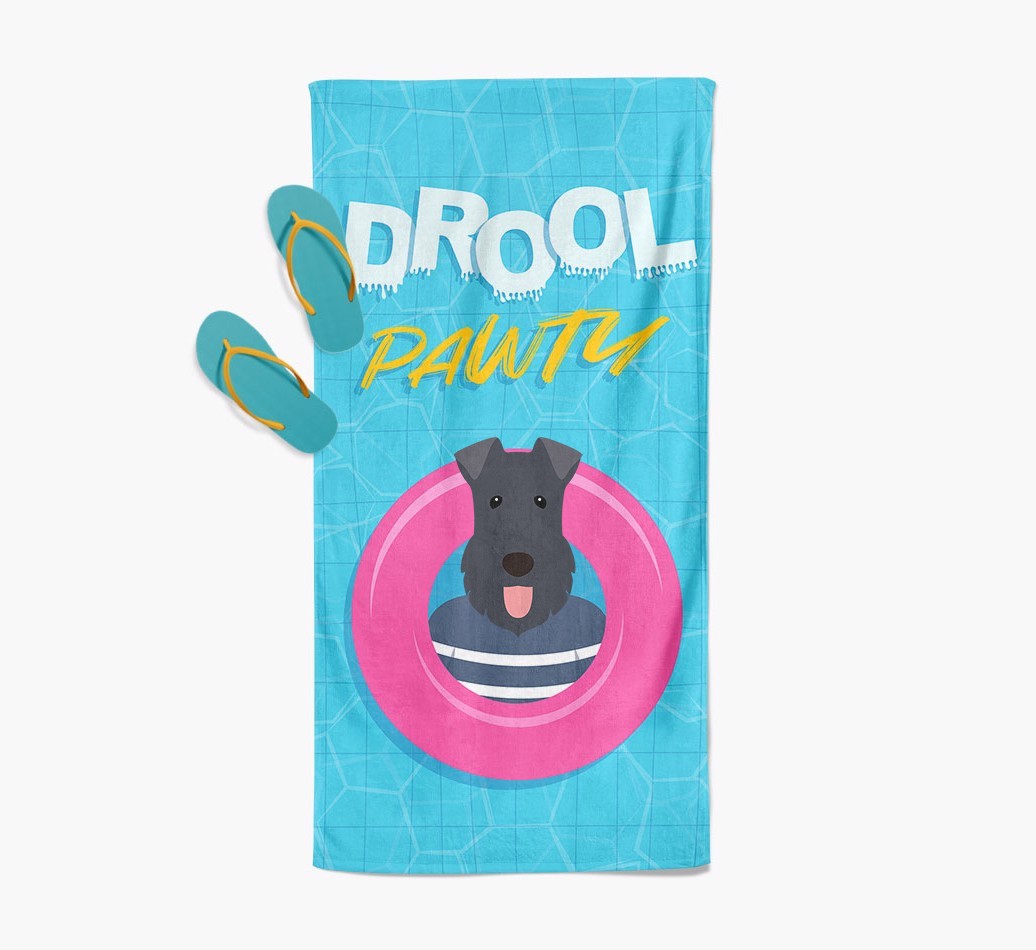 'Drool Pawty' - Personalised {breedFullName} Towel