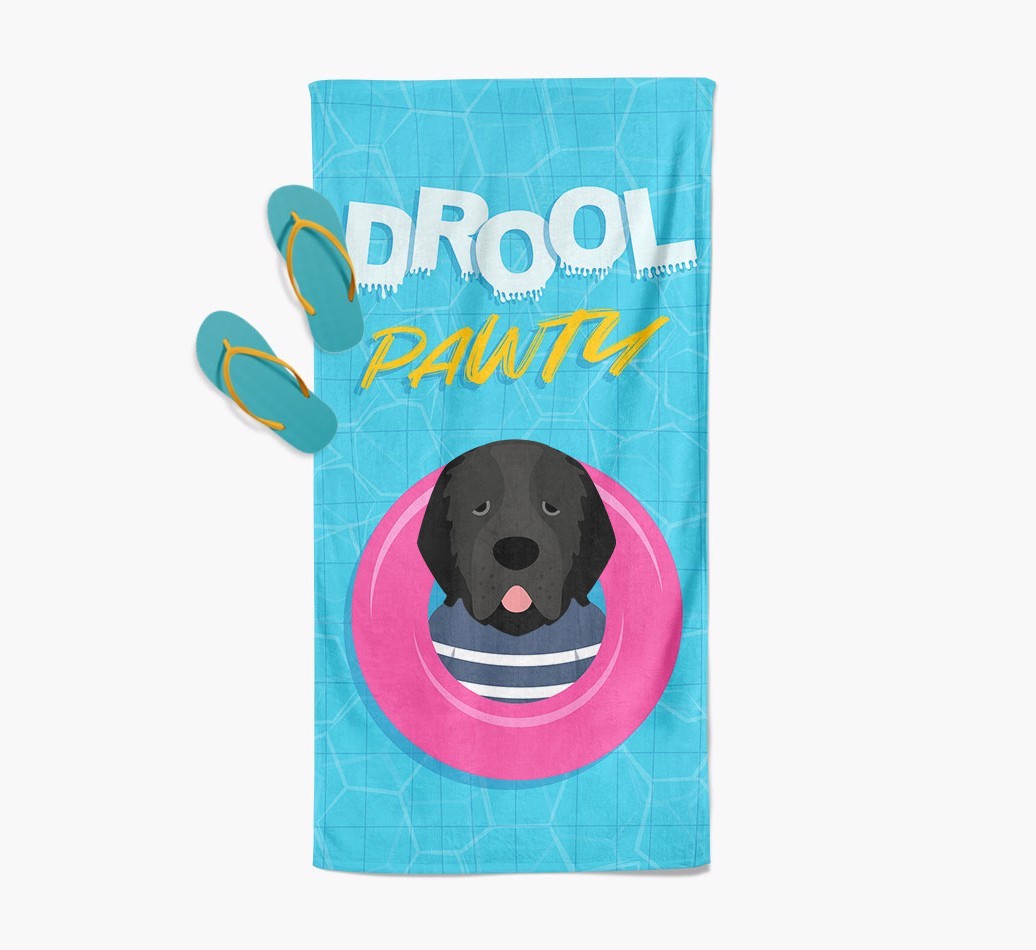 'Drool Pawty' - Personalised {breedFullName} Towel
