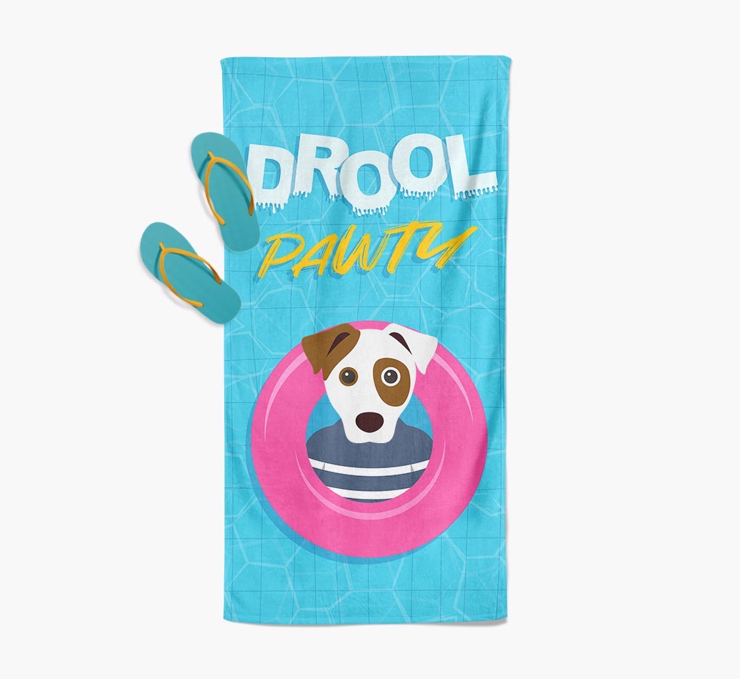 'Drool Pawty' - Personalized {breedFullName} Towel