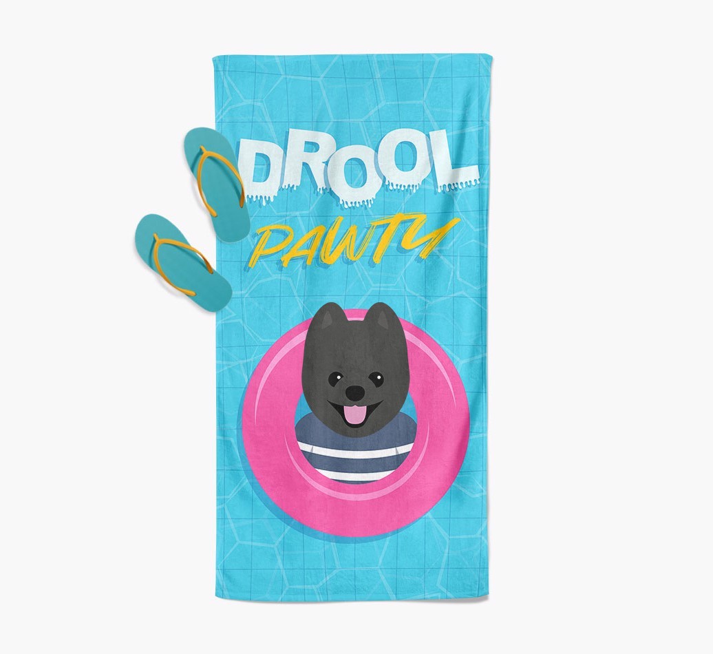 'Drool Pawty' - Personalised {breedFullName} Towel