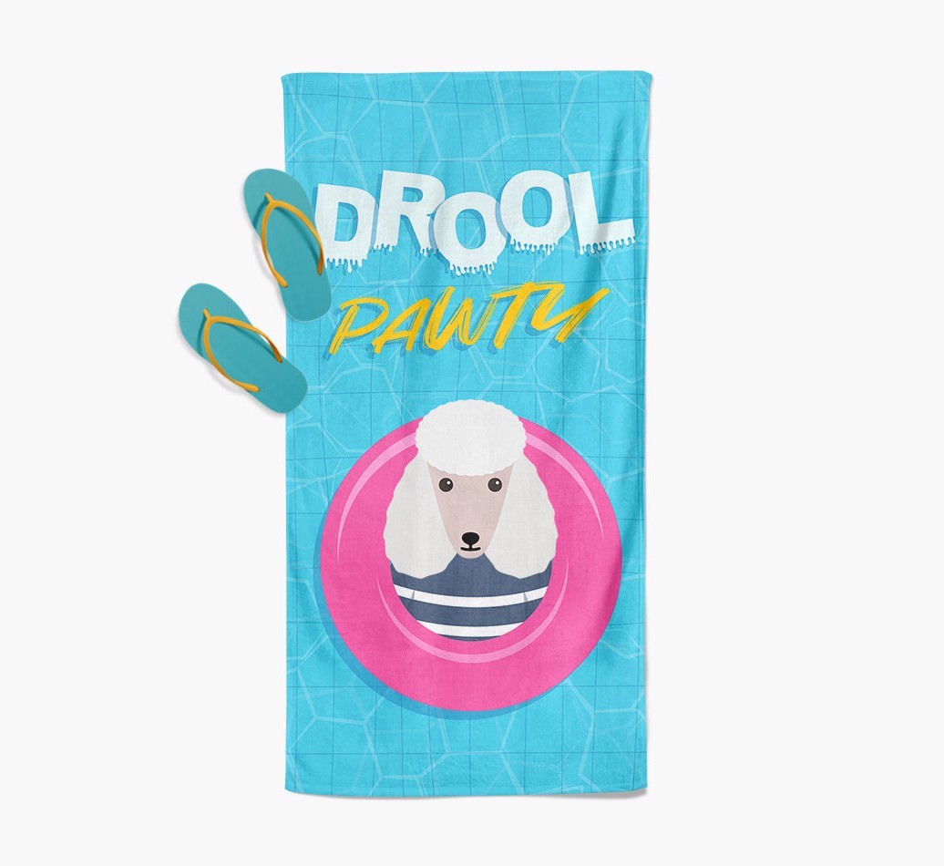 'Drool Pawty' - Personalised {breedFullName} Towel