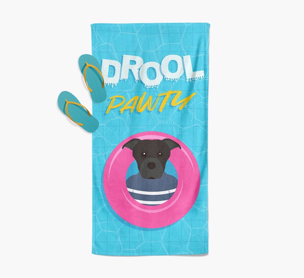 'Drool Pawty' - Personalised {breedFullName} Towel