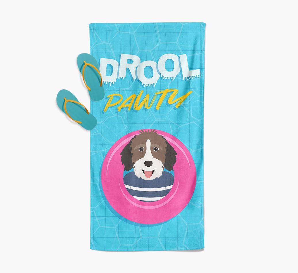'Drool Pawty' - Personalized {breedFullName} Towel