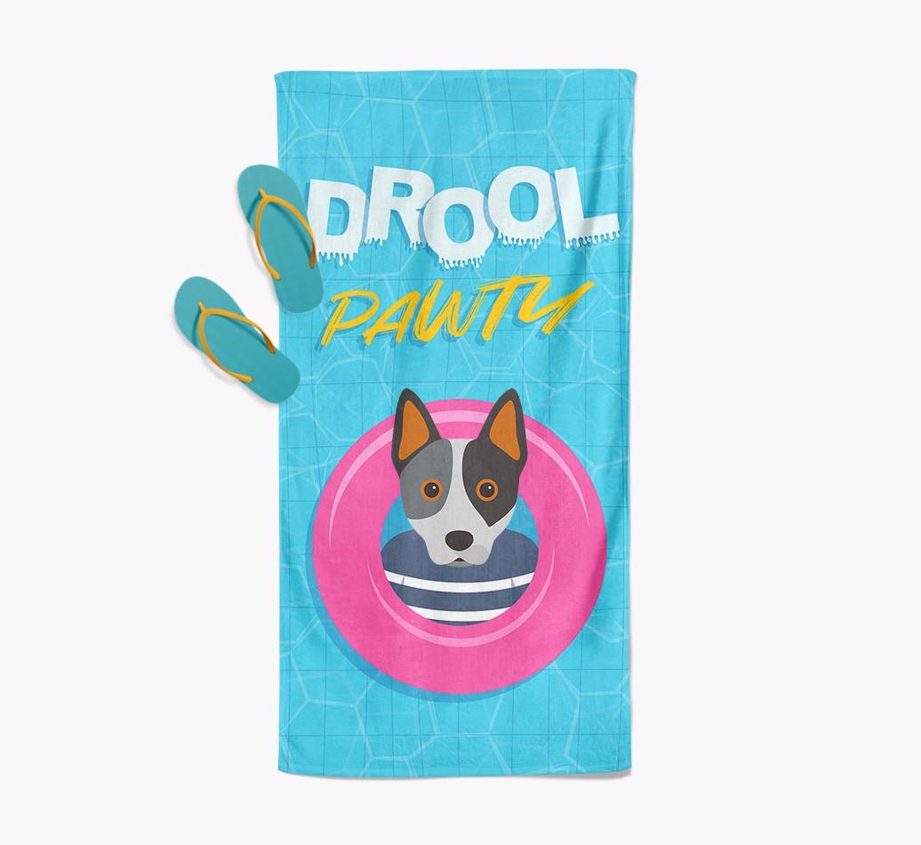 'Drool Pawty' - Personalized {breedFullName} Towel