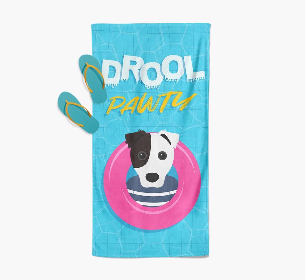 'Drool Pawty' - Personalized {breedFullName} Towel