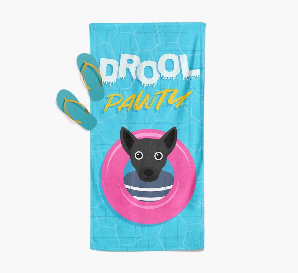 'Drool Pawty' - Personalized {breedFullName} Towel