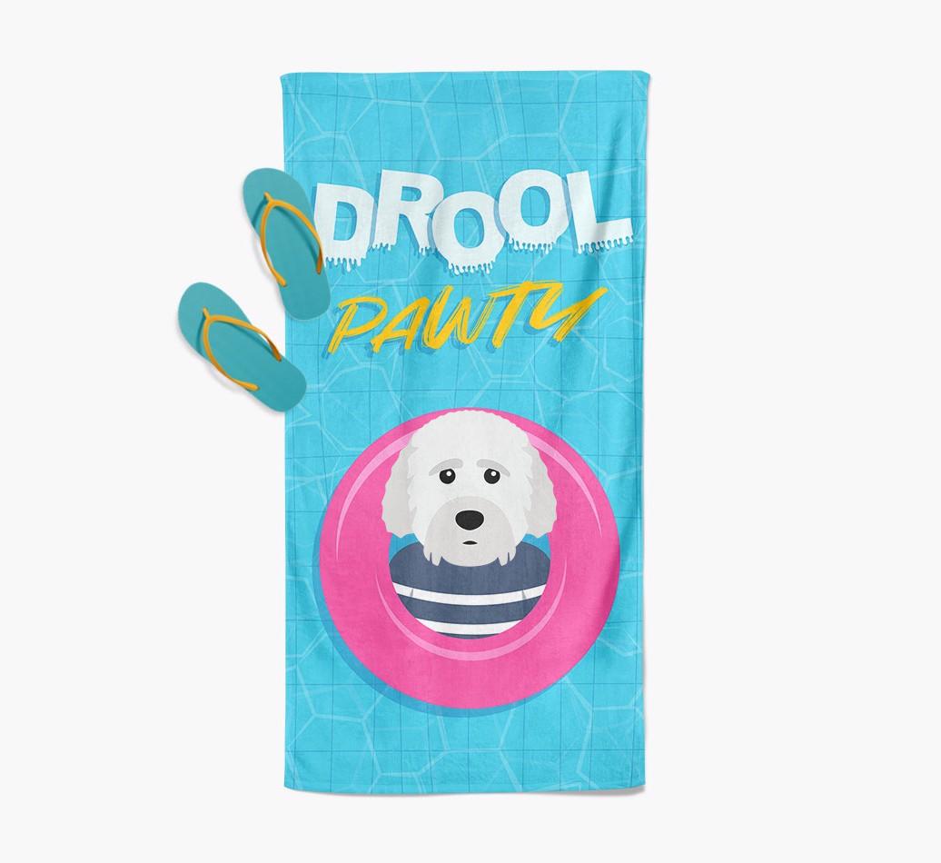 'Drool Pawty' - Personalized {breedFullName} Towel