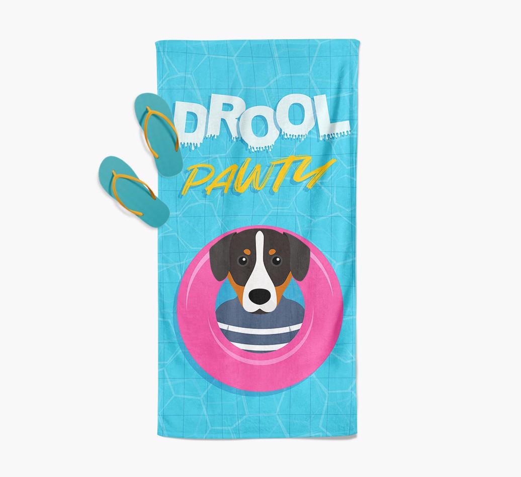 'Drool Pawty' - Personalized {breedFullName} Towel
