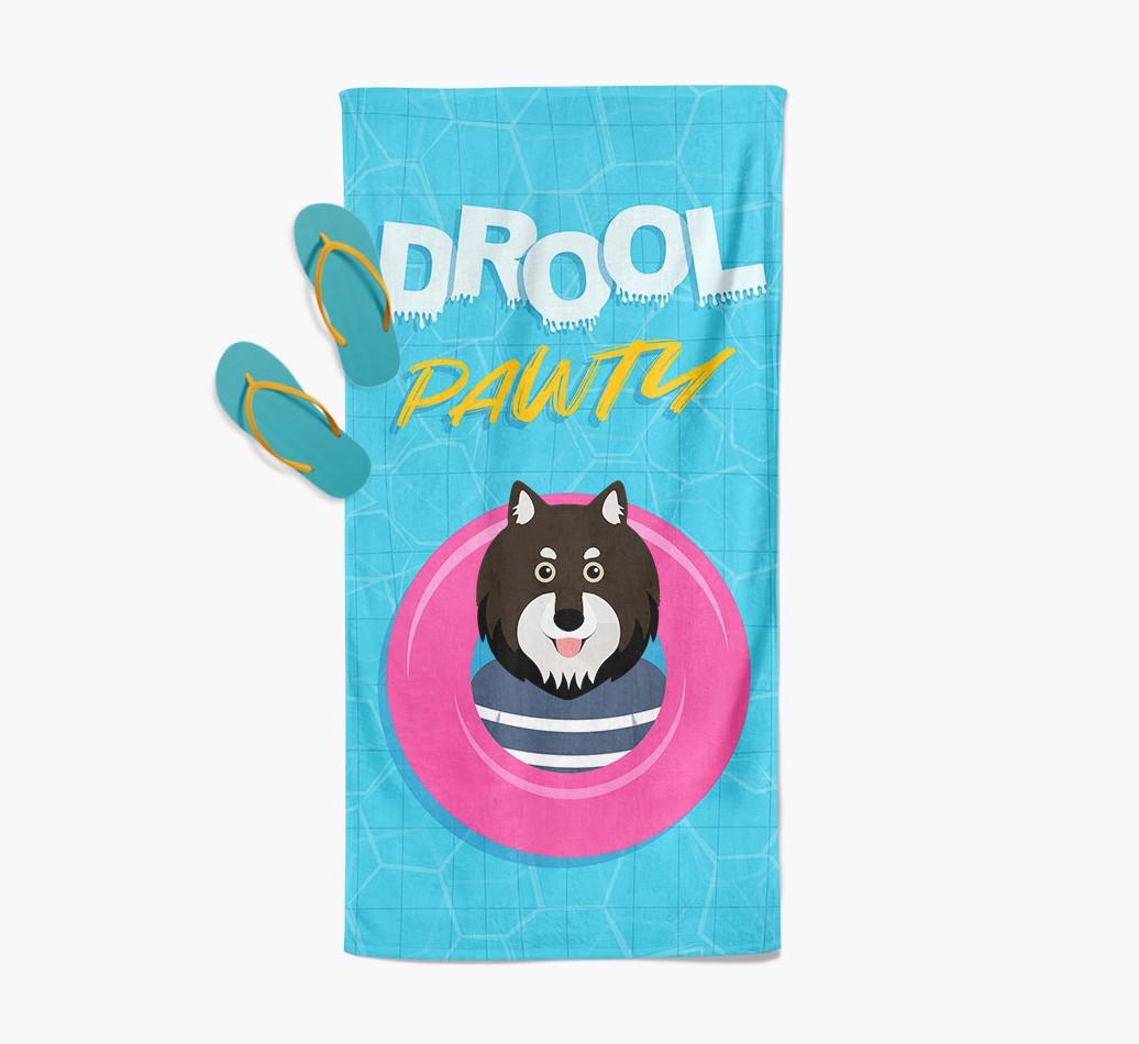 'Drool Pawty' - Personalized {breedFullName} Towel