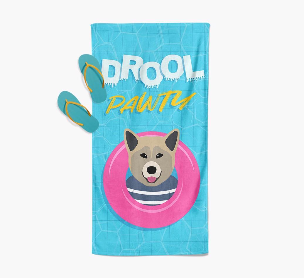 'Drool Pawty' - Personalized {breedFullName} Towel