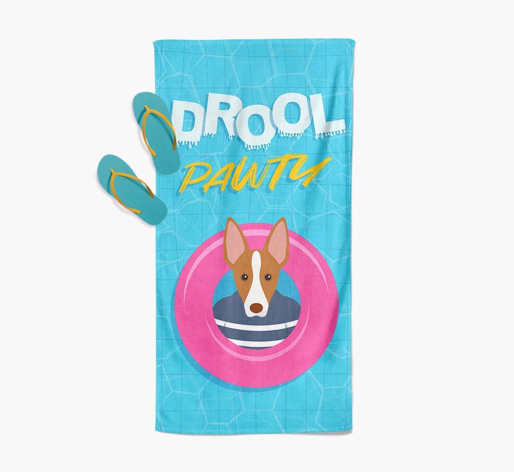 'Drool Pawty' - Personalized {breedFullName} Towel
