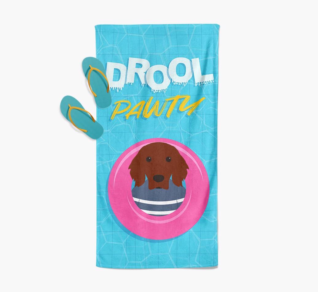 'Drool Pawty' - Personalized {breedFullName} Towel