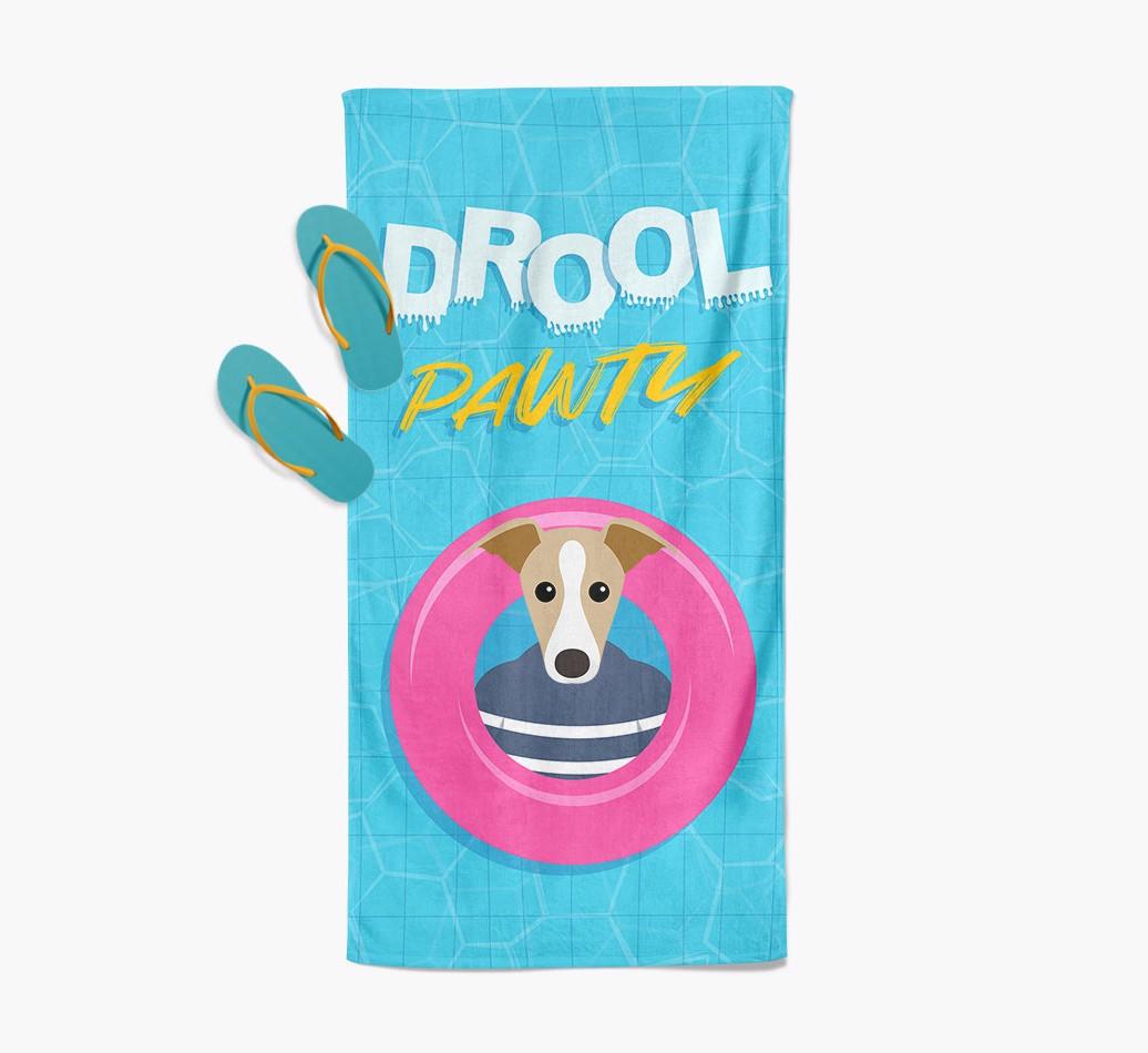 'Drool Pawty' - Personalized {breedFullName} Towel