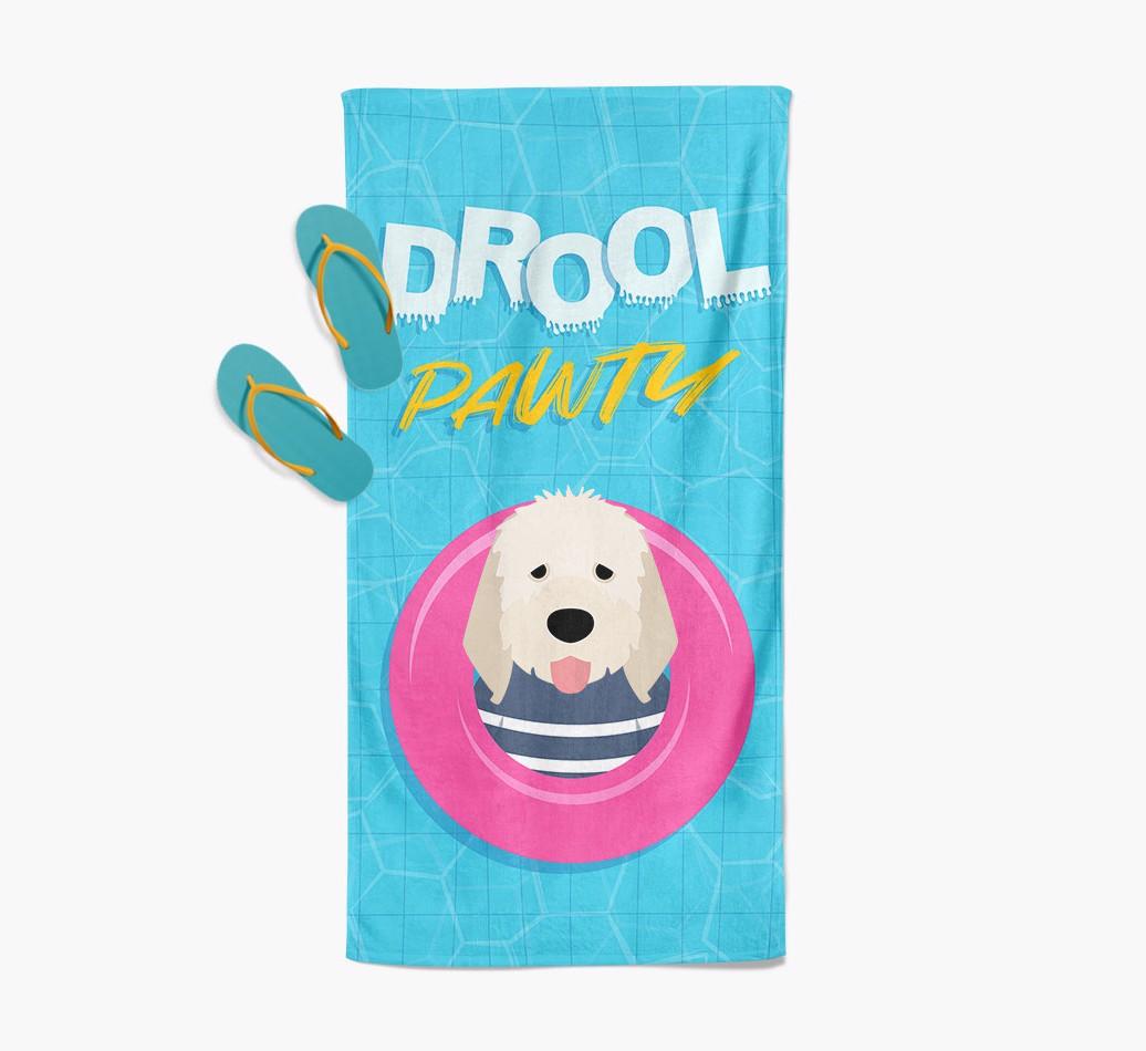 'Drool Pawty' - Personalized {breedFullName} Towel