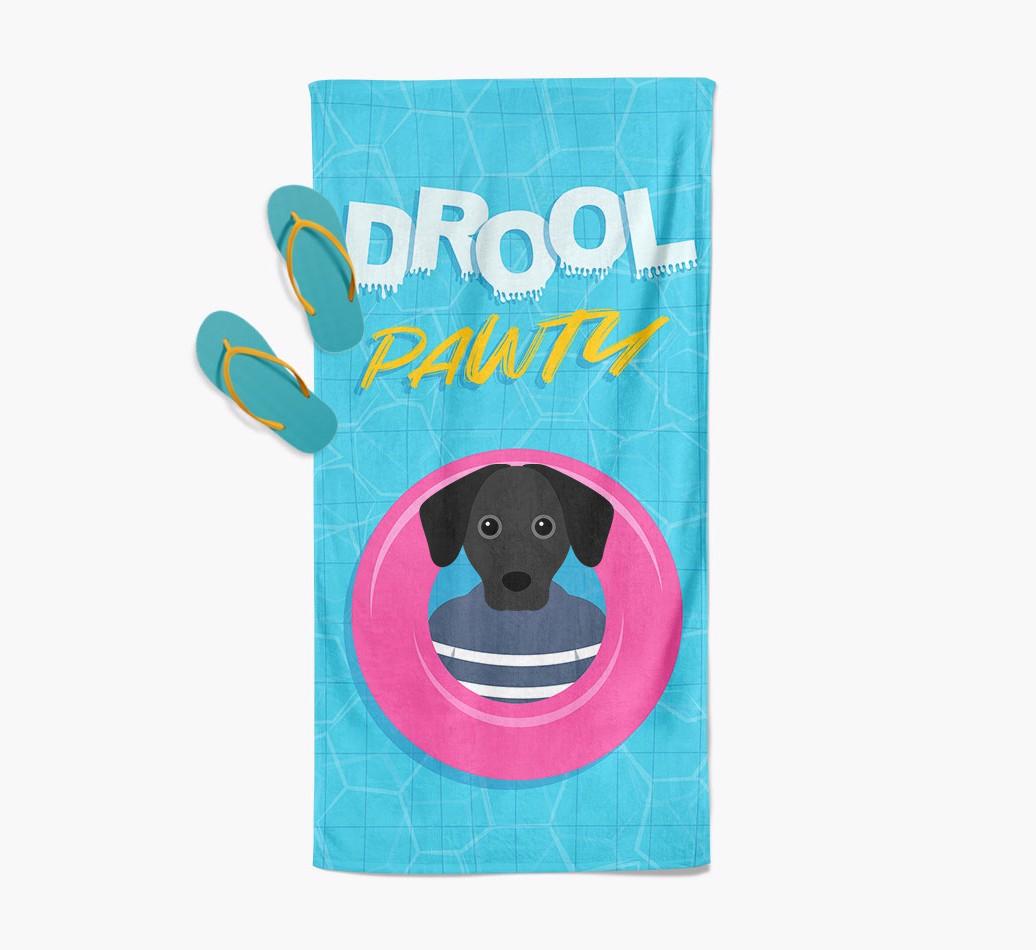 'Drool Pawty' - Personalized {breedFullName} Towel