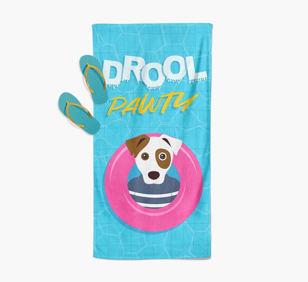 'Drool Pawty' - Personalized {breedFullName} Towel