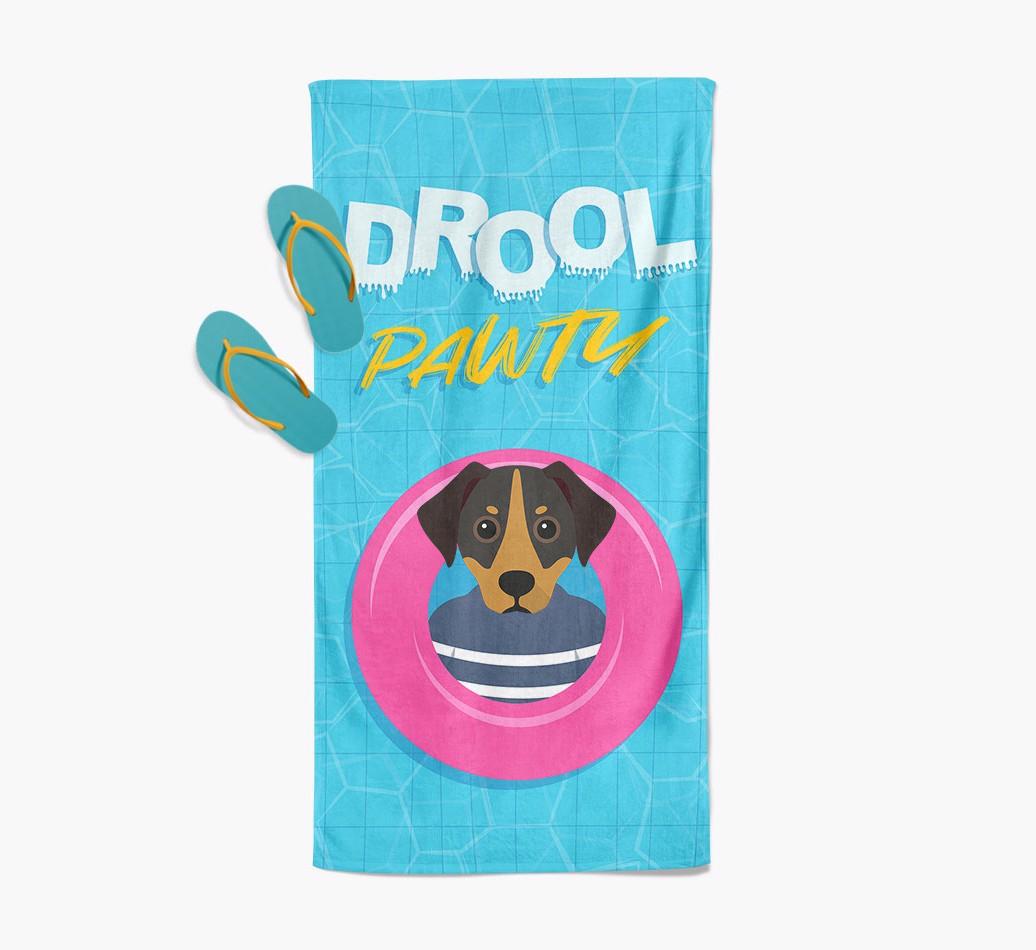 'Drool Pawty' - Personalized {breedFullName} Towel