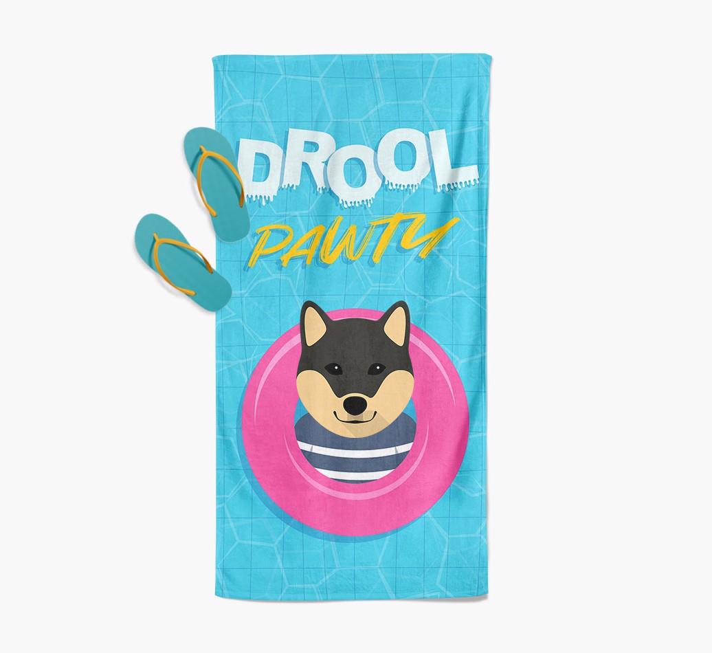 'Drool Pawty' - Personalized {breedFullName} Towel