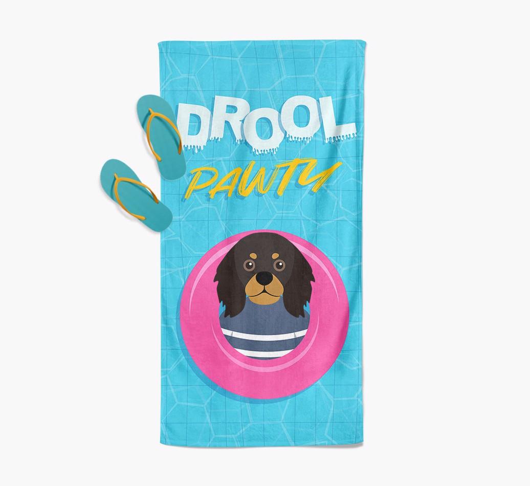 'Drool Pawty' - Personalized {breedFullName} Towel