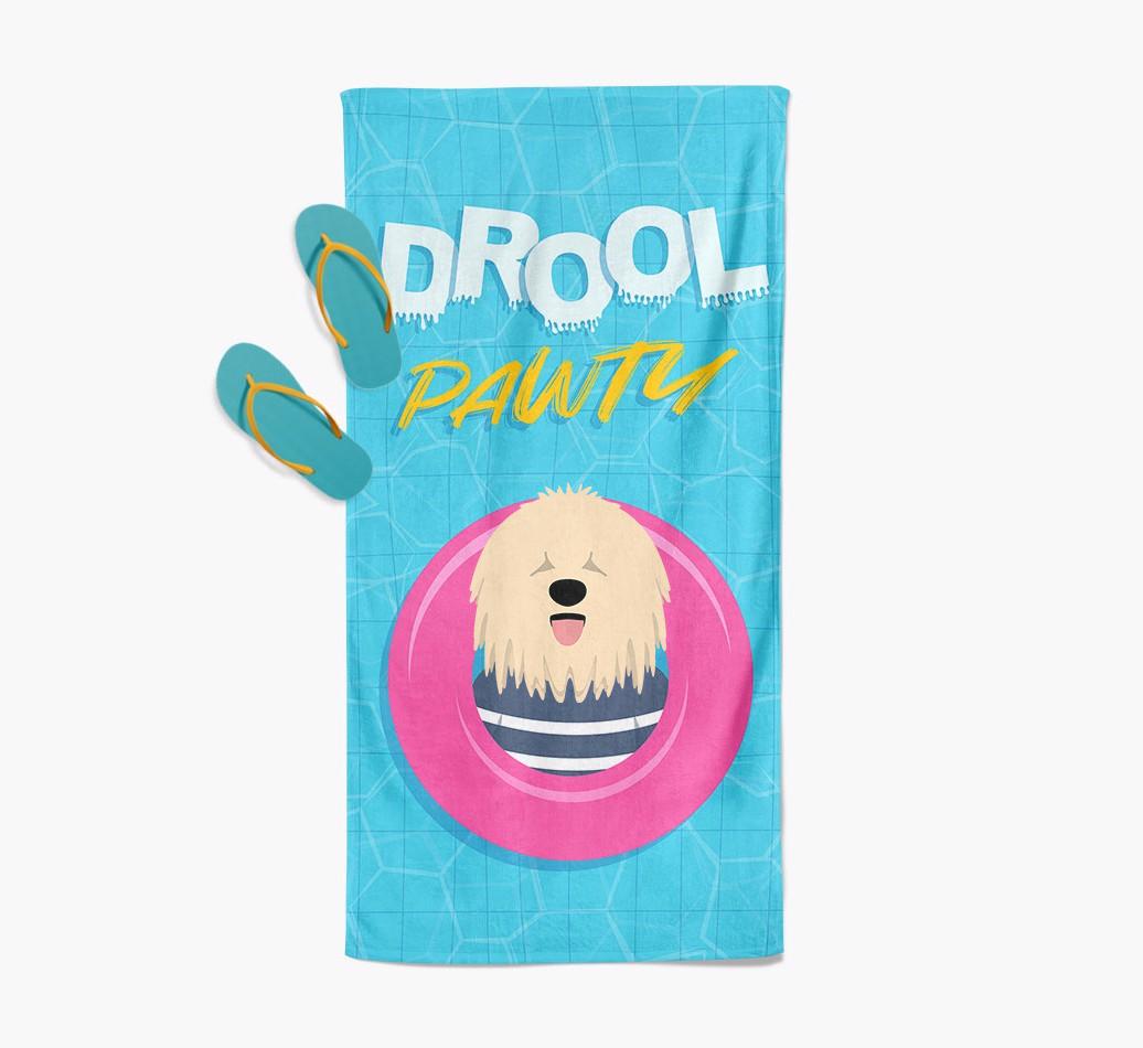 'Drool Pawty' - Personalized {breedFullName} Towel