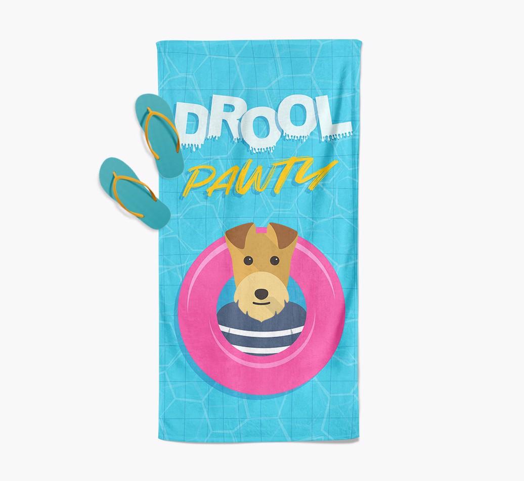 'Drool Pawty' - Personalized {breedFullName} Towel