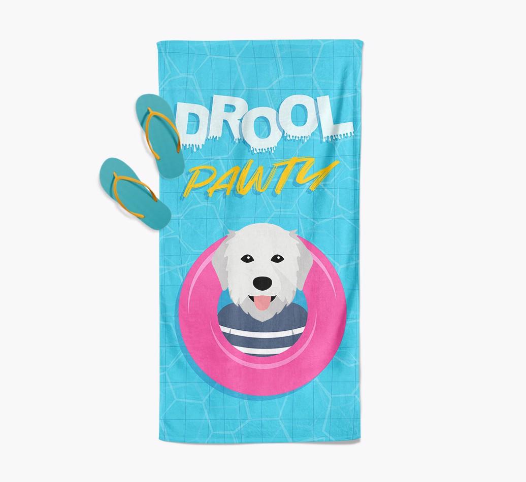 'Drool Pawty' - Personalized {breedFullName} Towel
