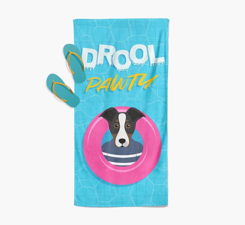 'Drool Pawty' - Personalized {breedFullName} Towel