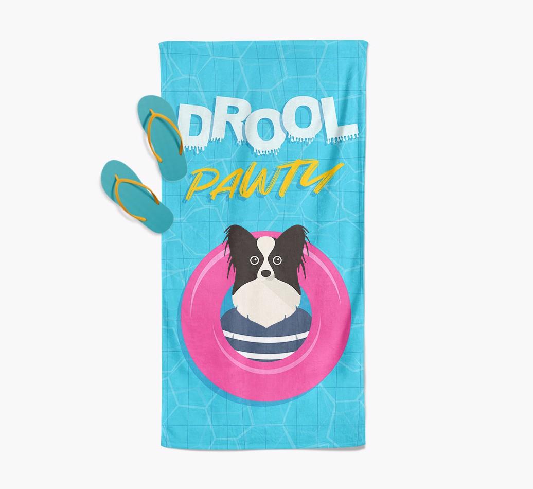 'Drool Pawty' - Personalized {breedFullName} Towel