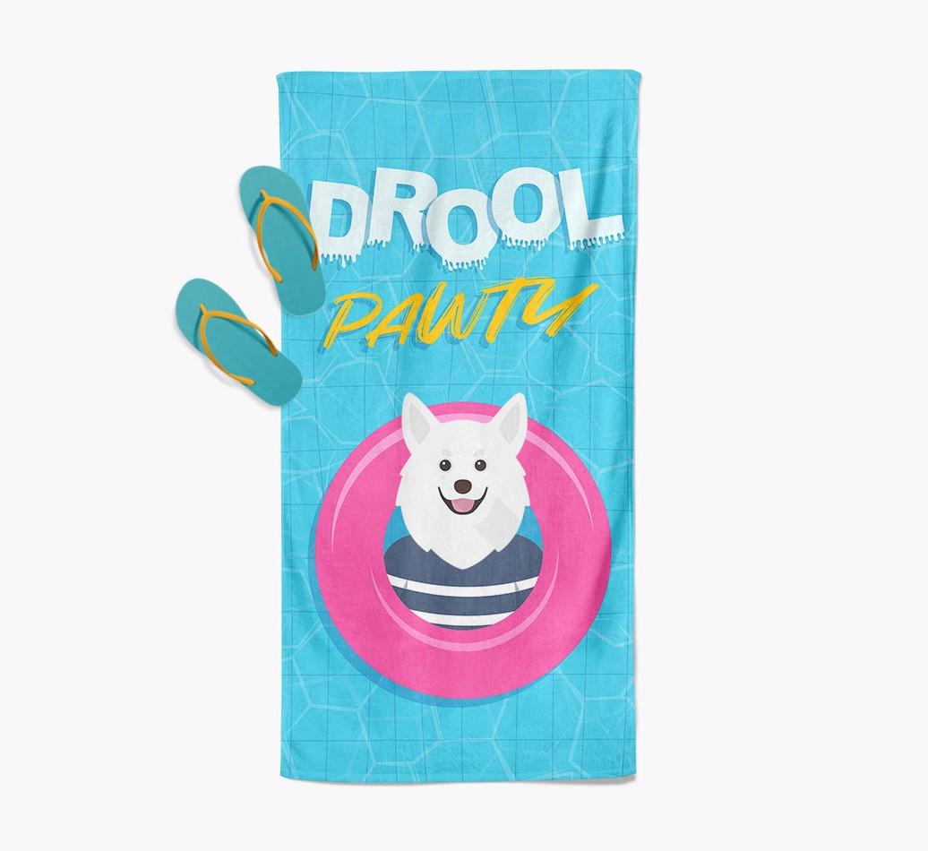 'Drool Pawty' - Personalized {breedFullName} Towel
