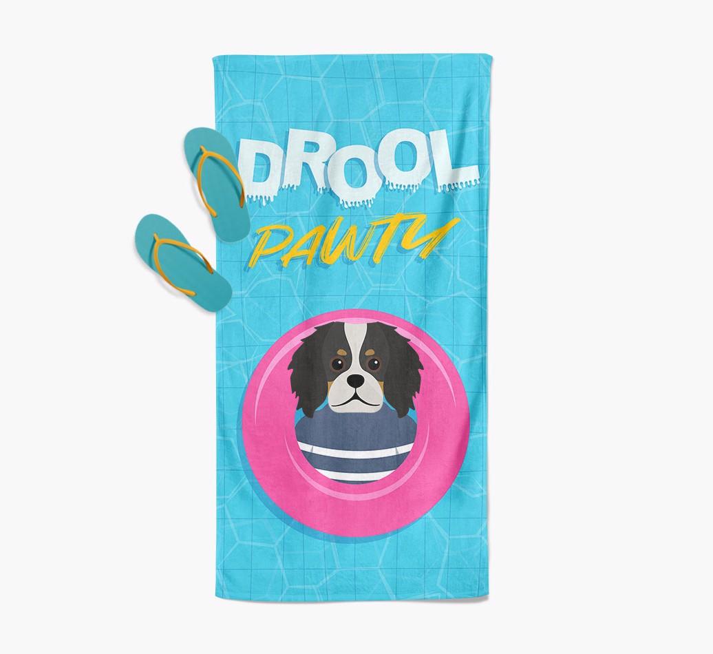 'Drool Pawty' - Personalized {breedFullName} Towel