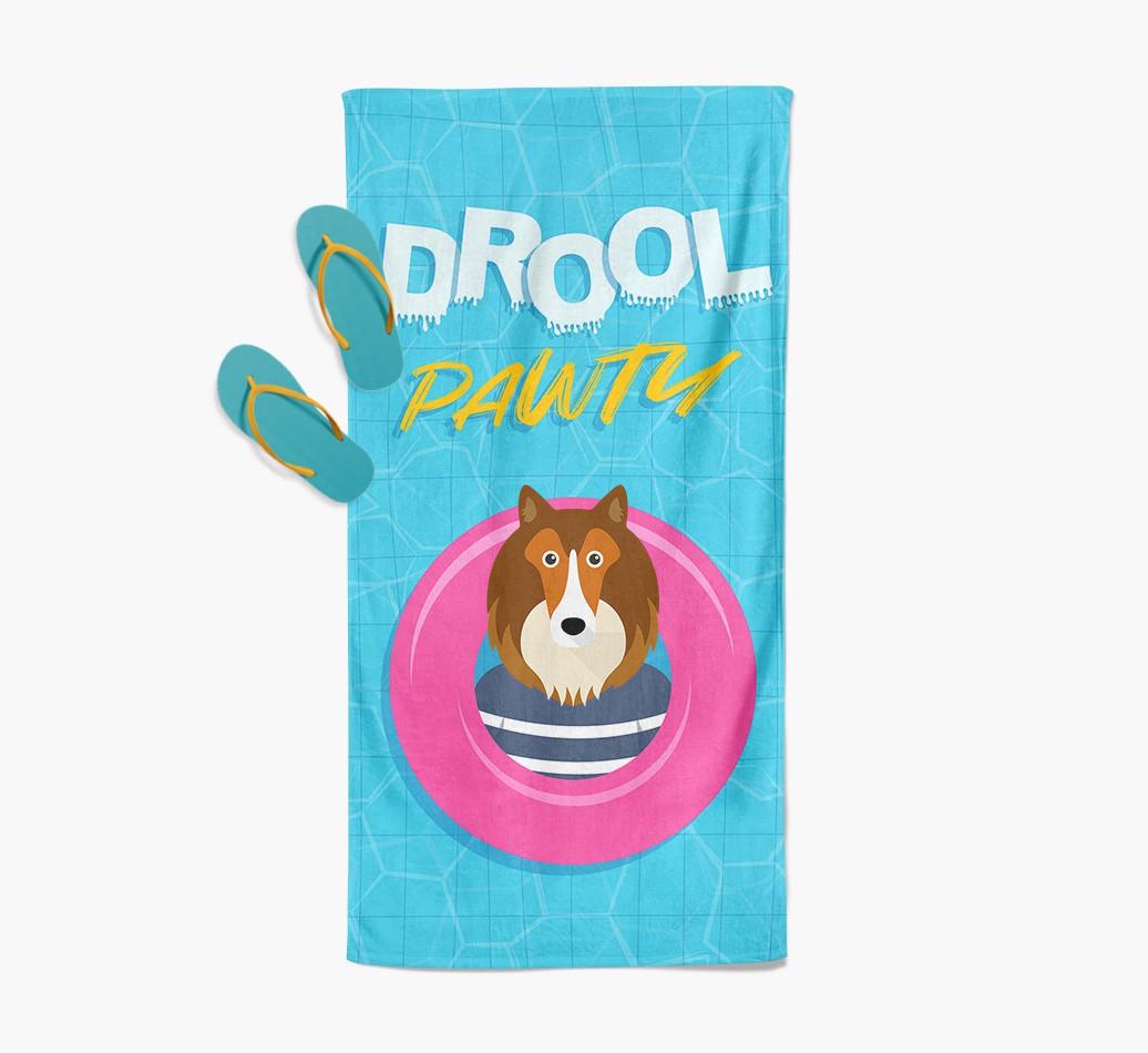 'Drool Pawty' - Personalized {breedFullName} Towel