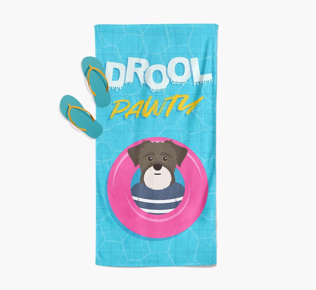 'Drool Pawty' - Personalized {breedFullName} Towel