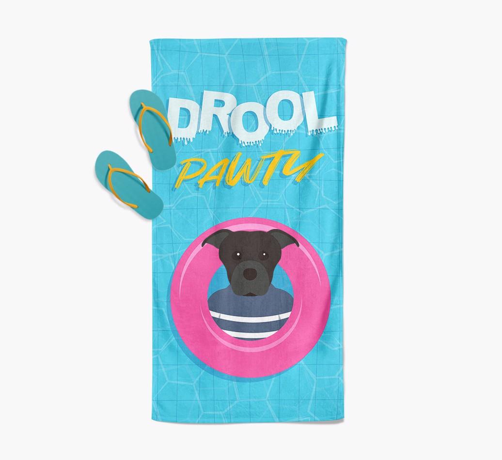 'Drool Pawty' - Personalized {breedFullName} Towel