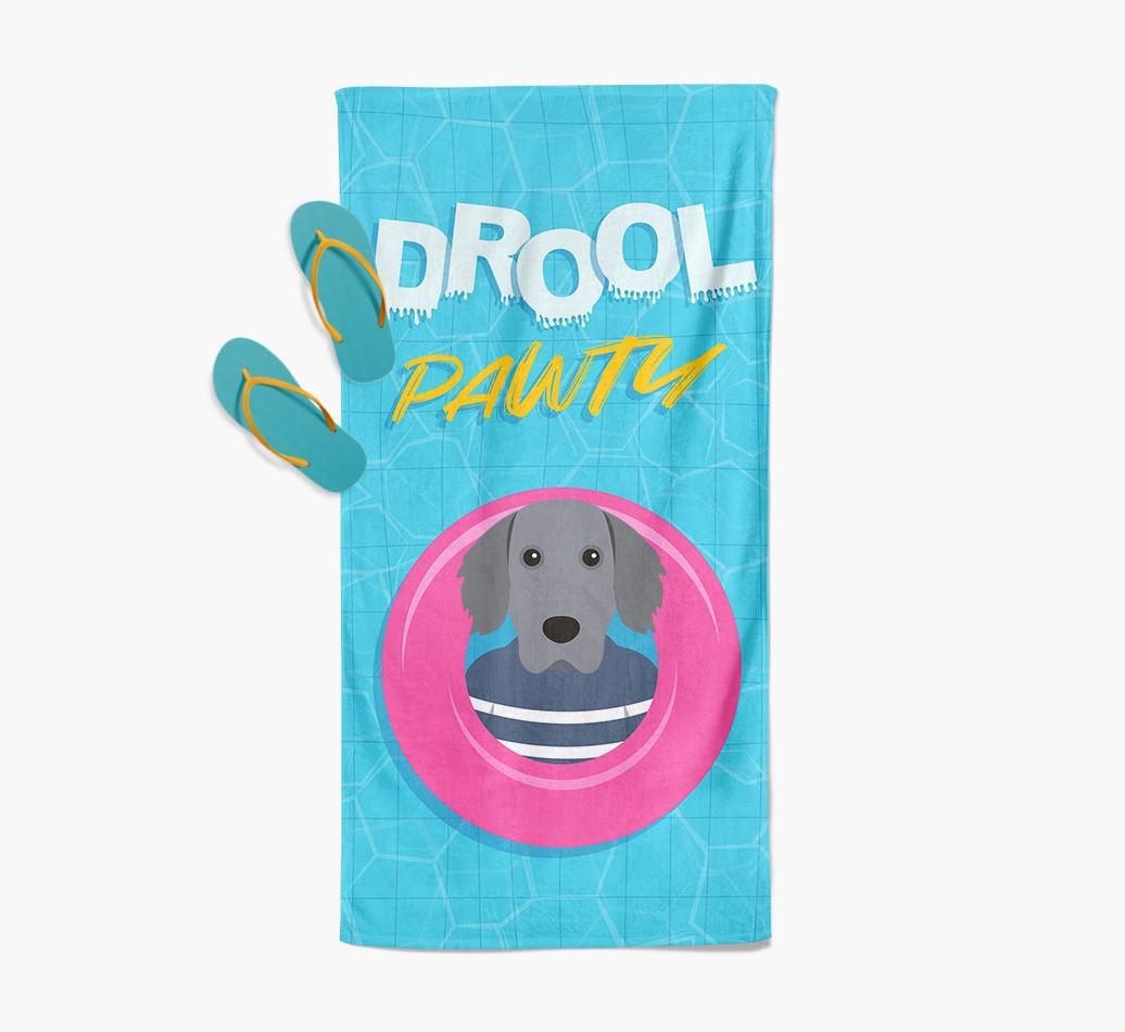 'Drool Pawty' - Personalized {breedFullName} Towel