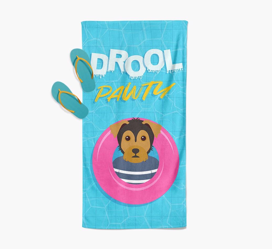 'Drool Pawty' - Personalized {breedFullName} Towel