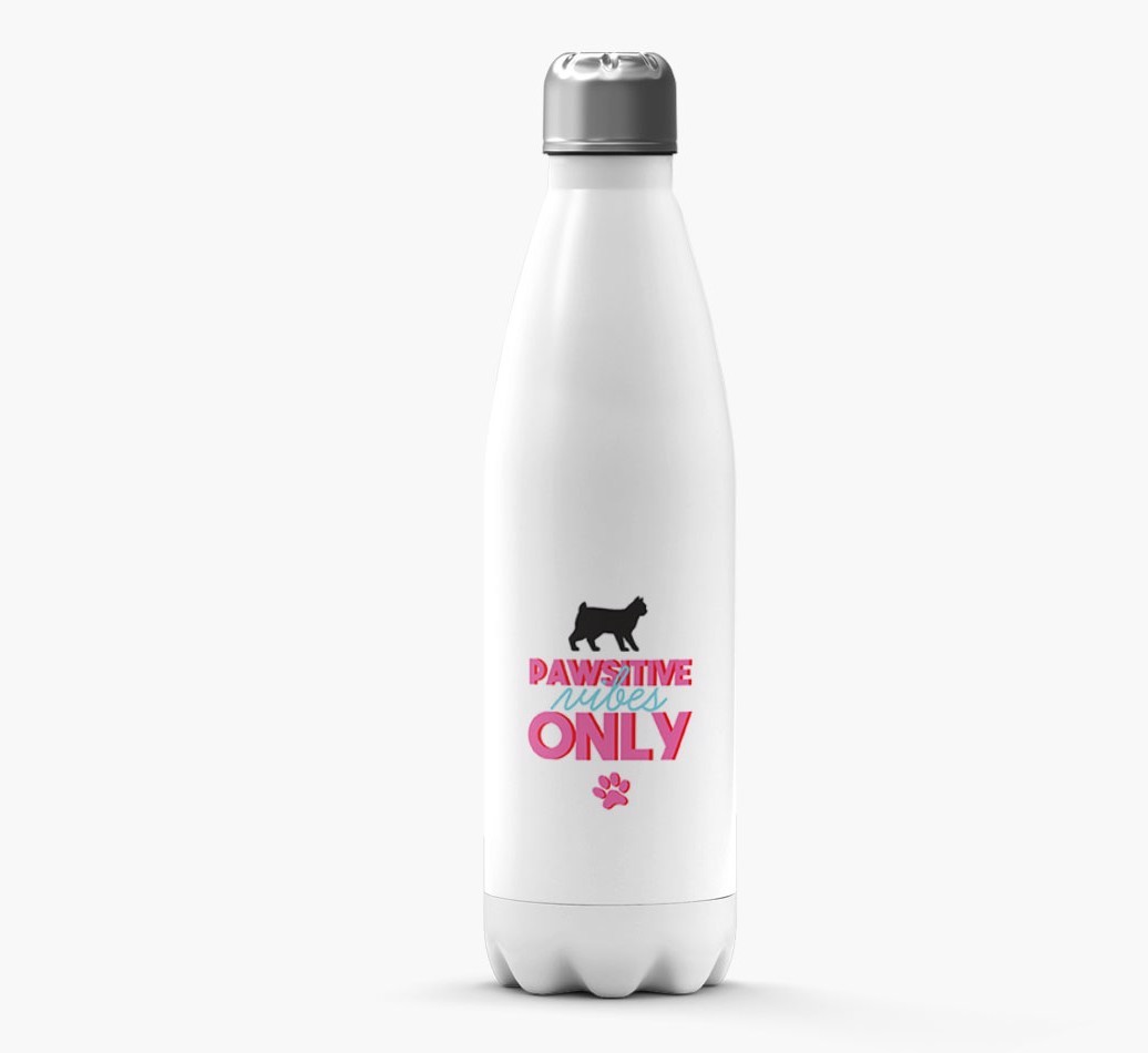 'Pawsitive Vibes Only' - Personalised {breedFullName} Water Bottle