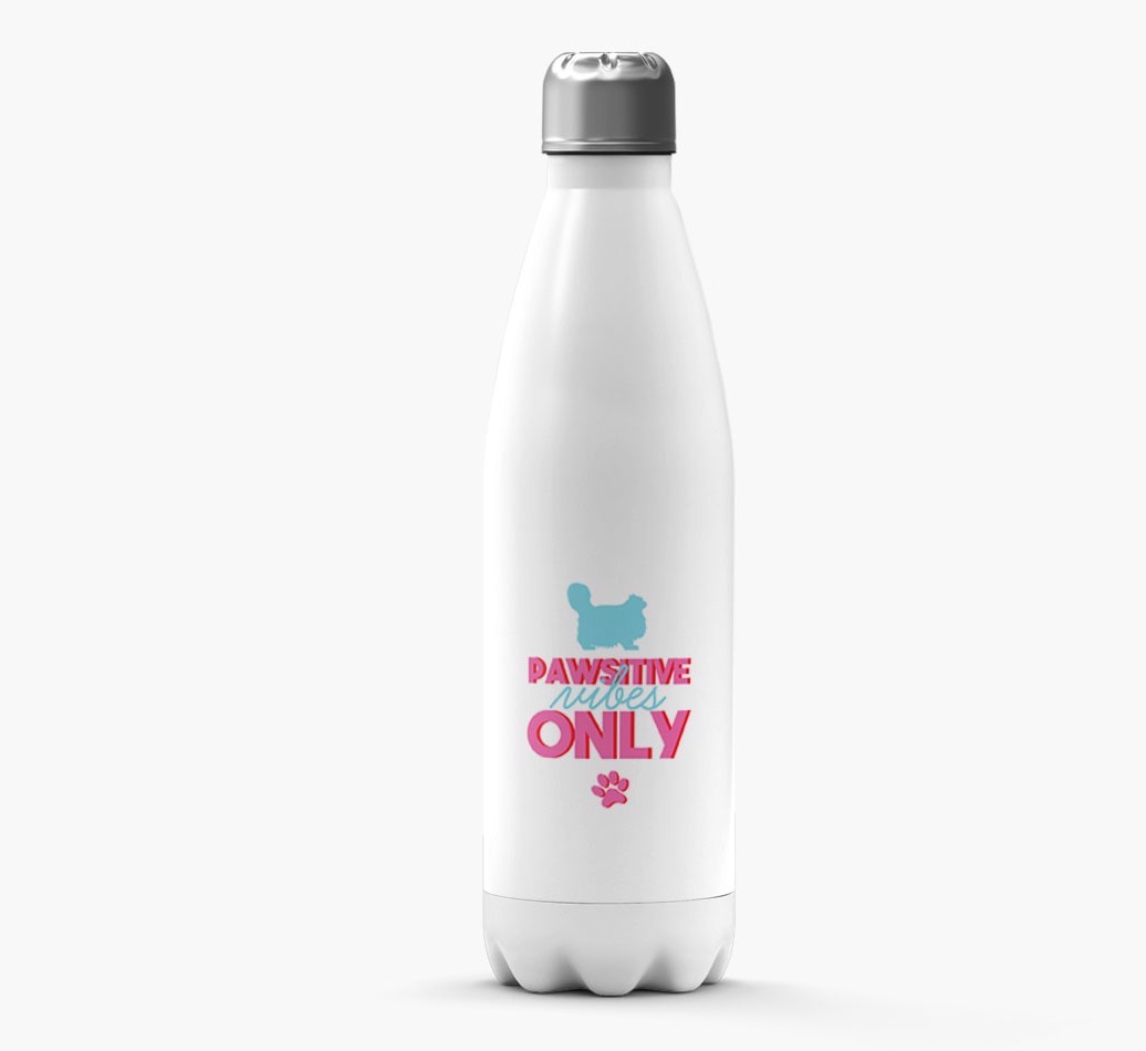 'Pawsitive Vibes Only' - Personalised {breedFullName} Water Bottle