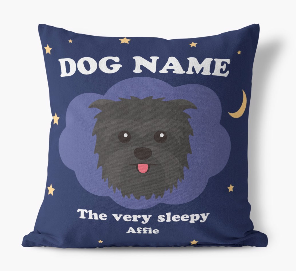 Very Sleepy: Personalised {breedFullName} Canvas Cushion