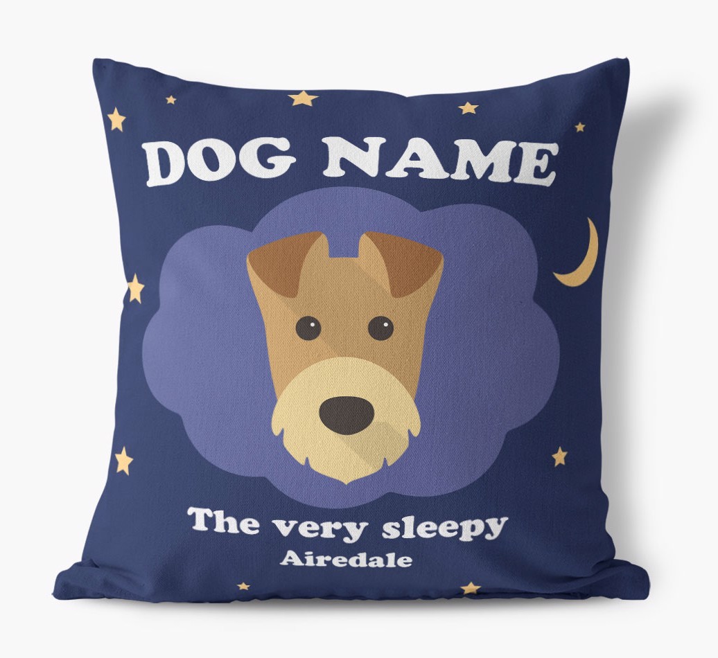 Very Sleepy: Personalised {breedFullName} Canvas Cushion