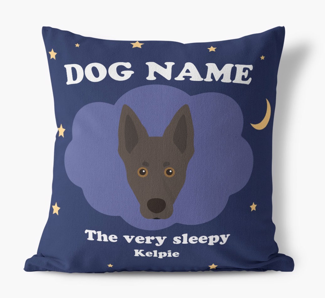 Very Sleepy: Personalised {breedFullName} Canvas Cushion