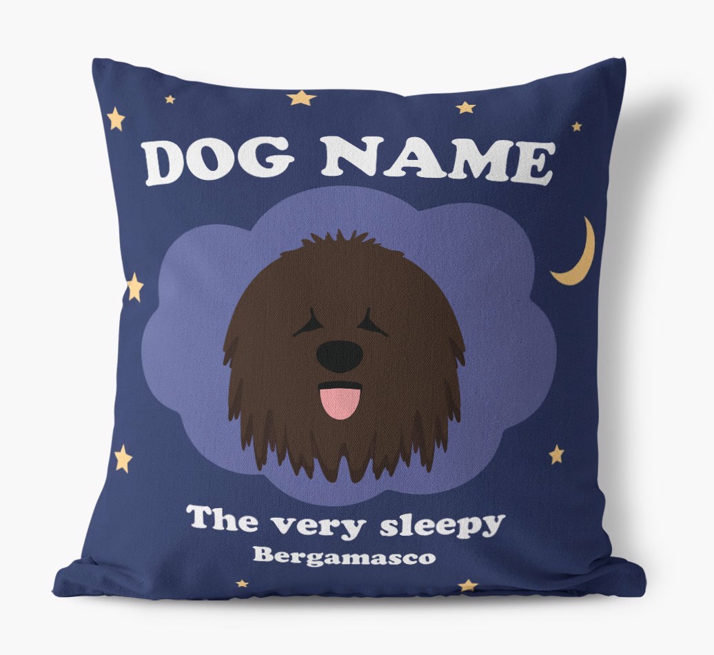 Very Sleepy: Personalised {breedFullName} Canvas Cushion