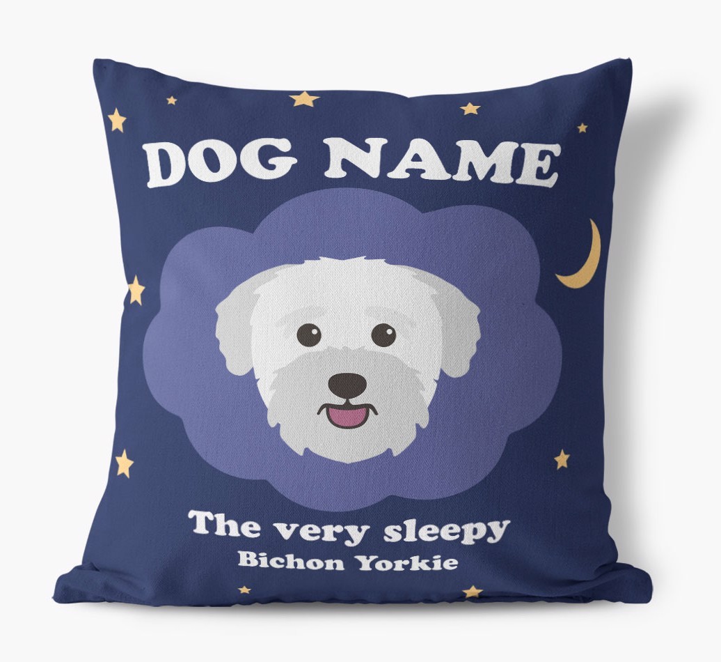 Very Sleepy: Personalised {breedFullName} Canvas Cushion