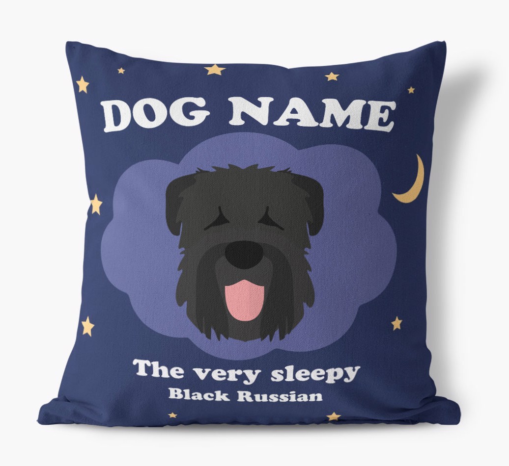 Very Sleepy: Personalised {breedFullName} Canvas Cushion