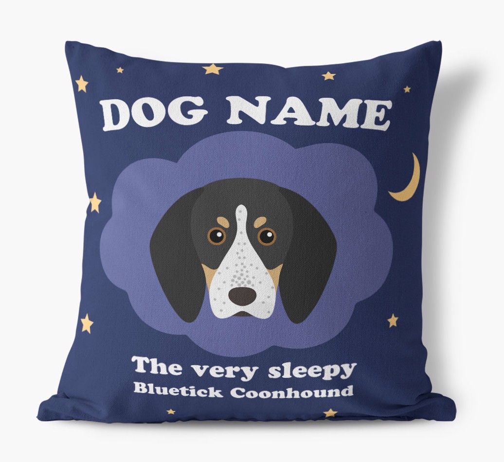 Very Sleepy: Personalised {breedFullName} Canvas Cushion