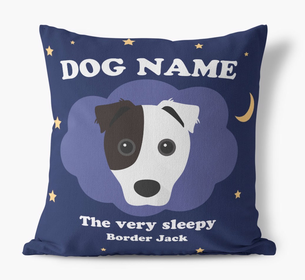 Very Sleepy: Personalised {breedFullName} Canvas Cushion